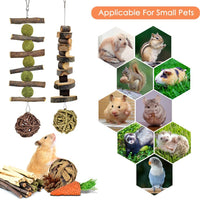 KATUMO - Juguetes para masticar conejo, 100% madera de manzana natural, chinchillas, cobayas, hámsteres, juguetes para mascotas, accesorios adecuados para conejos, ardillas, gerbios pequeños, masticar y jugar ejercicio de dientes - BESTMASCOTA.COM