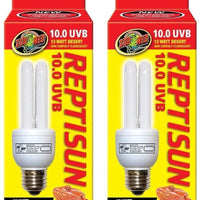 Bombilla fluorescente Zoo Med ReptiSun de 10.0 UVB, mini compacto (de 13 vatios), Paquete de 2 - BESTMASCOTA.COM