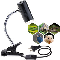 Aomryom Pinza de fijación de lámpara para reptiles y anfibios, iluminación de Hábitat y soporte ajustable, para uso de lámparas de calor para mascotas, color negro - BESTMASCOTA.COM