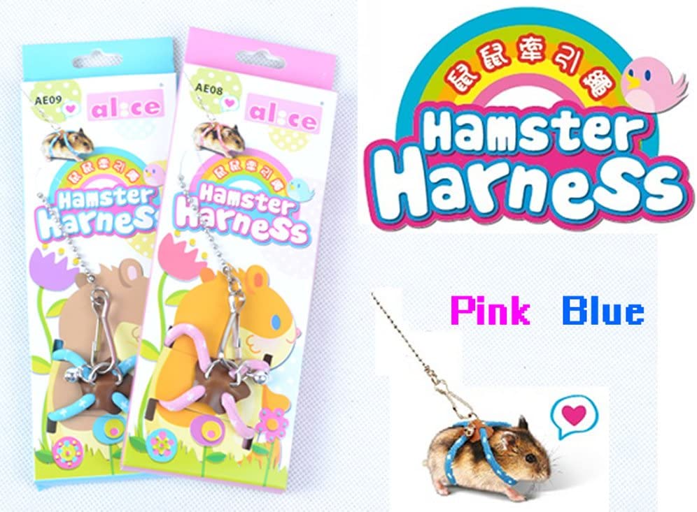 Arnés ajustable para hámster, rata, ardilla, animales pequeños, Azul - BESTMASCOTA.COM