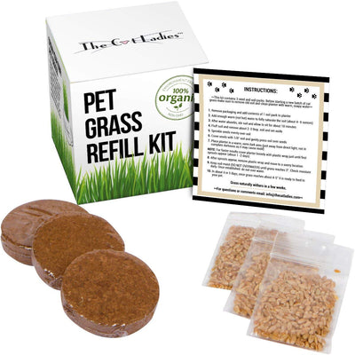 Cat zacate/Pet Refill Kit – 3 Pack de pasto: Refill Kit for artículo # b01i5 X hwi6 y b01jni9 W9e: 100% orgánicos Pet Kit de pasto/Cat Kit... Natural Hairball Control de zacate y Hairball Remedio para gatos... - BESTMASCOTA.COM
