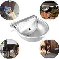 Homend - Cuenco automático para agua de granja, acero inoxidable, para caballo, ganado, cabra, oveja, perro, M - BESTMASCOTA.COM