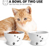 Y YHY cuenco de agua de cerámica para gatos, cuencos de comida para gatos de 5 pulgadas, protege la espina del gato, libre de estrés, prevención de reflujo, regalo para gato, color blanco - BESTMASCOTA.COM