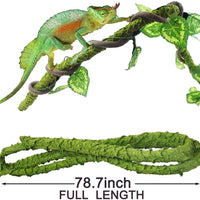 Jungle Vines decoración para, lagartos, ranas, serpientes y más de reptiles, asepsia y diseño ajustable, 6.56 pies Longitud Completa - BESTMASCOTA.COM