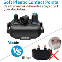 Veckle Collar de entrenamiento para perro, collar de choque recargable de 2600 pies para 2 perros, collar de choque impermeable con mando a distancia, luz LED, pitido, cargador, collar electrónico de vibración para perros grandes y medianos - BESTMASCOTA.COM
