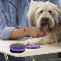 Hertzko – Brocha de cerdas y alfileres de doble cara para perros y gatos con pelo largo o corto – cerdas densas que eliminan el pelo suelto de la capa superior y peine de pines que elimina los enredos y la capa inferior muerta - BESTMASCOTA.COM