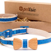 Collar en forma de corbata de lazo para la seguridad de gatos independientes, suave, ajustable y pulsera de la amistad para usted - BESTMASCOTA.COM