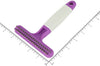 Rastrillo de aseo para perros caniche | Herramienta de degustación con peine de acero inoxidable para mascotas | 2 filas de alfileres quitan suavemente el pelo suelto o enrrollado de la capa inferior | Mango morado - BESTMASCOTA.COM