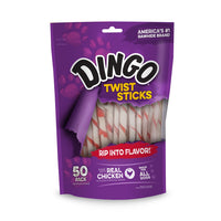 Dingo Twist Sticks Rawhide Chews, Made With Real Chicken - BESTMASCOTA.COM