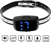 FIG TRADERS Collar de corteza para perro 2019 con pantalla LED, 7 niveles de sensibilidad e intensidad ajustables, dos modos anti ladridos recargables/resistente a la lluvia, sin ladridos para razas medianas y grandes - BESTMASCOTA.COM