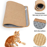 M&MKPET - Alfombrilla rascadora de sisal natural para gatos, para moler garras y proteger muebles - BESTMASCOTA.COM
