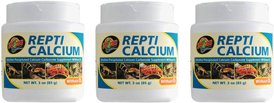Zoo Med 3 Pack de Repti Calcio sin D3, 3 onzas cada uno - BESTMASCOTA.COM