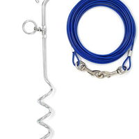 Xavier Training Solutions - Estaca para perro y corbata para perros con 164.0 ft Cable fuerte completo sin enredos, sistema de retención para perros de gato para patio, camping, al aire libre, mascotas de hasta 70 lb - BESTMASCOTA.COM