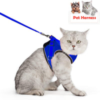 Arnés ajustable para mascotas, gato, gato, gato, gatito, arnés para caminar, chaleco de malla suave con tiras reflectantes, arnés para perros y gatos pequeños - BESTMASCOTA.COM