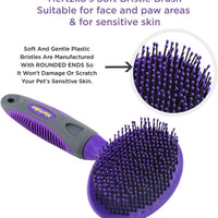 Hertzko Cepillo suave para mascotas para perros y gatos con pelo largo o corto – ideal para desenredar y quitar el pelo suelto o de cobertizo – ideal para cepillado diario y para piel sensible - BESTMASCOTA.COM