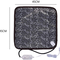 ubei Pet Electric Heating Pad para perros Impermeable Calentamiento  ajustable con Masticar resistente Cable de acero flor color 17.7"x17.7" - BESTMASCOTA.COM