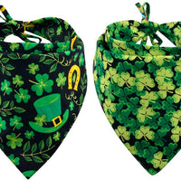KZHAREEN 2 Pack St. Patrick's Day Dog Bandana Reversible Triangle Bibs Scarf Accessories for Dogs Cats Pets Animals - BESTMASCOTA.COM