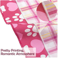 SCENEREAL Dog Bandanas Valentine's Day 2 Pack - Cute Triangle Scarf Pet Holiday Costume, Red Heart and Pink Plaid with Love Design for Dogs - BESTMASCOTA.COM