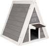 Petsfit - Casa de gato triangular para exteriores con puerta de escape para todos los gatos - BESTMASCOTA.COM