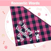 PUPTECK Valentine's Day Dog Bandana - 2 Pack Sweet Plaid Triangle Bibs Scarf Accessories for Dogs Cats Pets, I Love My Human, Happy Valentine's Day, Super Soft Scarf, Red and Pink - BESTMASCOTA.COM