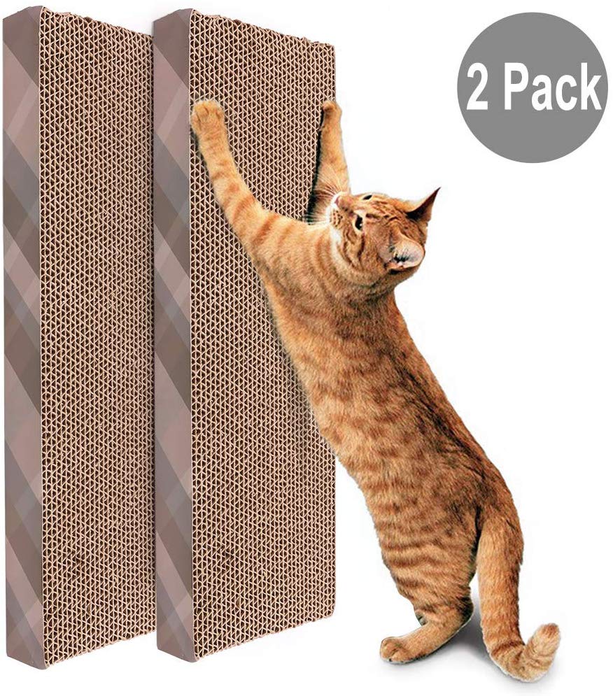 PrimePets – Rascador de gato de cartón con gato corrugado para gato – 2 unidades - BESTMASCOTA.COM