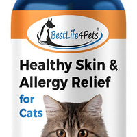 BestLife4Pets Alivio saludable de la piel y alergias para gatos – Suplemento natural para aliviar y tratar las alergias de las mascotas – Fortalece y mejora el sistema inmunológico – Previene el picor, la infección y la pérdida de pelo - BESTMASCOTA.COM