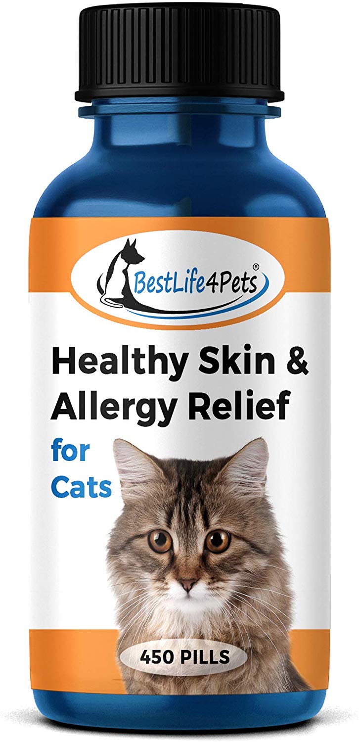 BestLife4Pets Alivio saludable de la piel y alergias para gatos – Suplemento natural para aliviar y tratar las alergias de las mascotas – Fortalece y mejora el sistema inmunológico – Previene el picor, la infección y la pérdida de pelo - BESTMASCOTA.COM