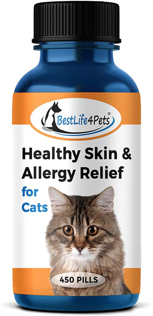 BestLife4Pets Alivio saludable de la piel y alergias para gatos – Suplemento natural para aliviar y tratar las alergias de las mascotas – Fortalece y mejora el sistema inmunológico – Previene el picor, la infección y la pérdida de pelo - BESTMASCOTA.COM