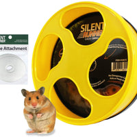Exotic Nutrition Silent Runner 9" - Rueda + jaula de fijación (sin soporte) para hámsters, gérmenes, ratones - BESTMASCOTA.COM