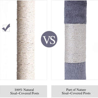 Pawz - Poste y almohadilla para rascar gatos de carretera, con revestimiento de sisal, postes y almohadillas con pelota de juego, ideal para gatitos y gatos - BESTMASCOTA.COM