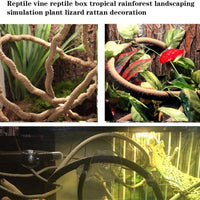 Jungle Vines Pet Decoración hábitat con sunction tazas flexible Pet Habitat Decoración para serpientes lagartos, ranas y otros Reptiles - BESTMASCOTA.COM