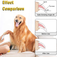 Molinillo de uñas para perro, 2 velocidades, eléctrico, cortaúñas para perros, cortaúñas para perros, mascotas, mascotas, sin dolor, 2 ruedas de molienda - BESTMASCOTA.COM