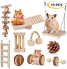 Dono Hamster Chew Toys - Natural Wooden Play Toy Exercise Bell Roller Teeth Care Molar Toy for Guinea Pig Chinchilla Hamster Parrot Bunny Other Small Animals - BESTMASCOTA.COM