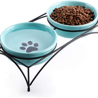 Y YHY Cuenco de cerámica para gatos, cuenco de comida o agua poco profundo y ancho, regalo para gato, plato para gato, 12 onzas - BESTMASCOTA.COM