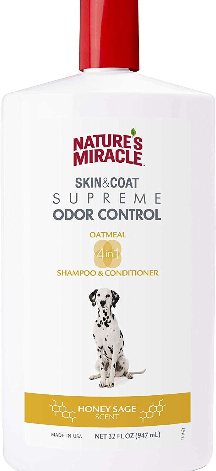 Nature's Miracle Supreme Odor Control Natural Oatmeal Dog Shampoo & Conditioner - BESTMASCOTA.COM