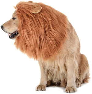 Peluca de melena de león para perro, realista y divertida, melena de león para perros, melena de león complementaria para disfraces de perro, peluca de león para perros de tamaño mediano a grande - BESTMASCOTA.COM