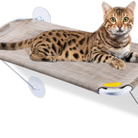 LsaiFater All Around 360° Sunbath and Lower Support Safety Iron Cat Window Perch, Cat Hammock Window Seat for Any Cats - BESTMASCOTA.COM