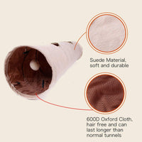 Pawz Road Cat Túnel Pet perro de juguete Tubo crinkly suena un montón de diversión Peeping 2 agujeros 47" 10" - BESTMASCOTA.COM