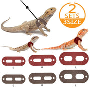Bigbigjk - Juego de 2 correas de dragón (S, M, L, 2 unidades), arnés de dragón con barba, arnés ajustable para reptiles con correa de lagarto, anfibios de correa de gecko, correas para mascotas de animales pequeños (3 tamaños) - BESTMASCOTA.COM