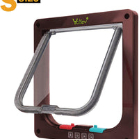 Puerta de gato Ycozy de 4 vías de bloqueo para gatos, gatos, gatos, gatitos, perros pequeños, fácil de instalar en puertas, ventanas, armario y paredes - BESTMASCOTA.COM