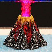 Decoraciones de acuario, burbuja de piedra de aire en forma de volcán, juego de adorno con foco LED rojo para acuario Betta tanque de peces - BESTMASCOTA.COM