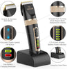 oneisall Cortapelos para perros profesionales, 2 velocidades, silencioso, recargable, inalámbrico, para aseo de mascotas, para perros pequeños y grandes, gatos, color negro - BESTMASCOTA.COM