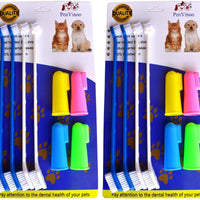 RosyLife Cepillo de dientes suave para mascotas, cepillo de dientes para perro, cepillo de dientes para mascotas, cepillo de dientes para perros pequeños a grandes (4 tamaños neutros + cepillo de dientes de 4 cabezas) - BESTMASCOTA.COM