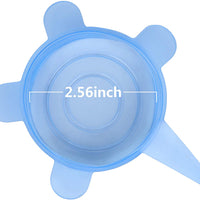 SLSON - Juego de 6 tapas de silicona universales para comida de mascotas, 1 Fit 3, sin BPA, para perros y gatos, color azul - BESTMASCOTA.COM