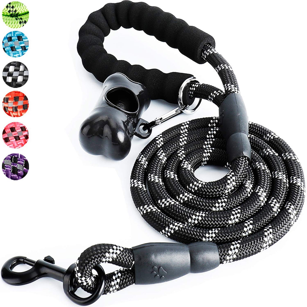 Toozey - Correa para perro de 4.9 ft, correa de cuerda con cómodo mango acolchado e hilos reflectantes, resistente correa trenzada para perros medianos y grandes - BESTMASCOTA.COM