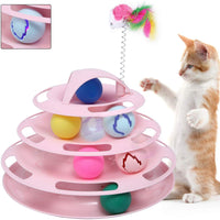 Pika - Juguetes interactivos de 4 niveles para gatos con 7 coloridas bolas de destello para gatitos y gatitos - BESTMASCOTA.COM