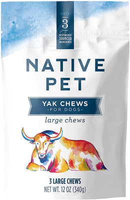 Native Pet Yak Masticables para perros (pequeño, mediano, grande y XL) – Pasto criado y orgánico Yak Cheese Himalaya perro masticables para la salud oral – Larga duración, bajo olor, rico en proteínas, comestible Reward Treat - BESTMASCOTA.COM