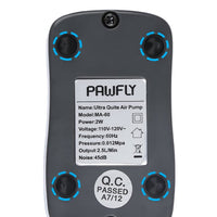 Pawfly ma-60 Silenciosa bomba de aire de acuario para 10 galones con accesoríos, válvula y tubo de retención de aire, 1,8 L/min - BESTMASCOTA.COM