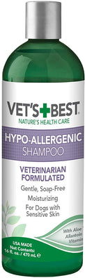 Champú hipoalergénico de perro para piel sensible, la mejor elección del veterinario, de 16 onzas. - BESTMASCOTA.COM