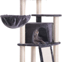 Hey-bro - Árbol para gatos de varios niveles con postes de rascador cubiertos de sisal para gatitos, gatos y mascotas - BESTMASCOTA.COM